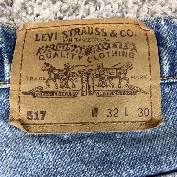 Vintage Levi's 517 Jeans Bootcut Fit Made in USA Orange Tab 30x26.5 (Tag 32x30) - Picture 8 of 13